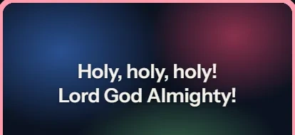 The selected hymn verse with a live outline.