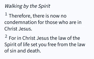 Walking by the Spirit in Romans 8 in Berean Blue